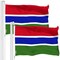 G128 2 Pack: Gambia Gambian Flag | 3x5 Ft | LiteWeave Pro Series Printed 150D Polyester | Country Flag, Indoor/Outdoor, Vibrant Colors, Brass Grommets, Thicker and More Durable Than 100D 75D Polyester